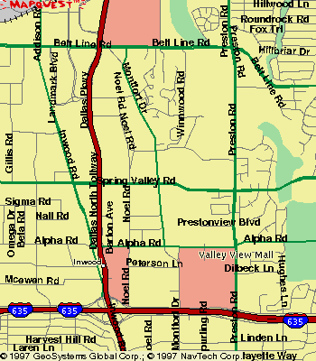 Map of Church's location